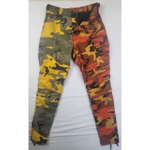 Rothco BDU Cargo Pants Adult Small 2 Tone Camouflage Adjustable Button Fly Rare